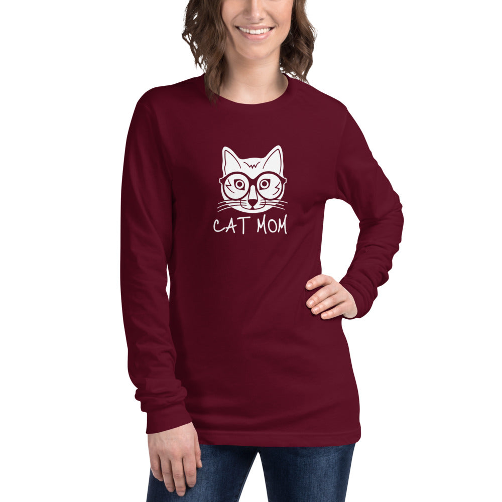 Cat Mom Unisex Long Sleeve Tee TeeSpect