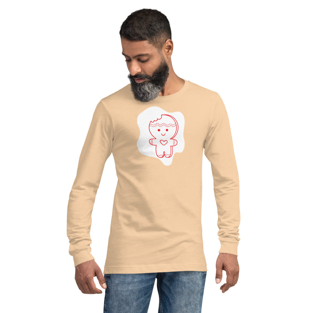Gingerbread Man Bite Me Unisex Long Sleeve Tee TeeSpect