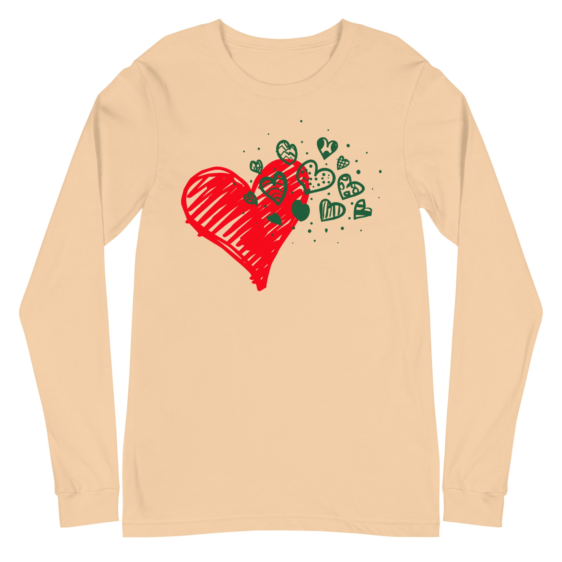Sweetheart Hearts Unisex Long Sleeve Tee TeeSpect